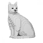 Chat Blanc Majestueux - Kit de Briques à Construire | Brique Mon Pote